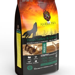 Ambrosia Grain Free Senior Light de pavo y salmón 12k