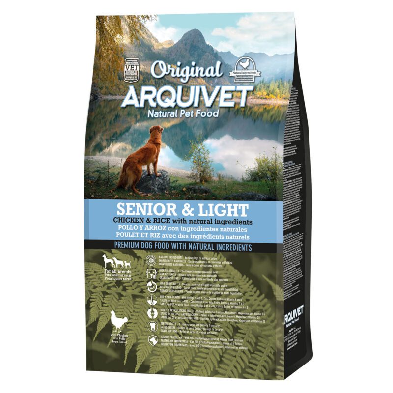Arquivet-Original - Senior & Light - Pienso para perros adultos - Pollo y arroz - 20 Kg