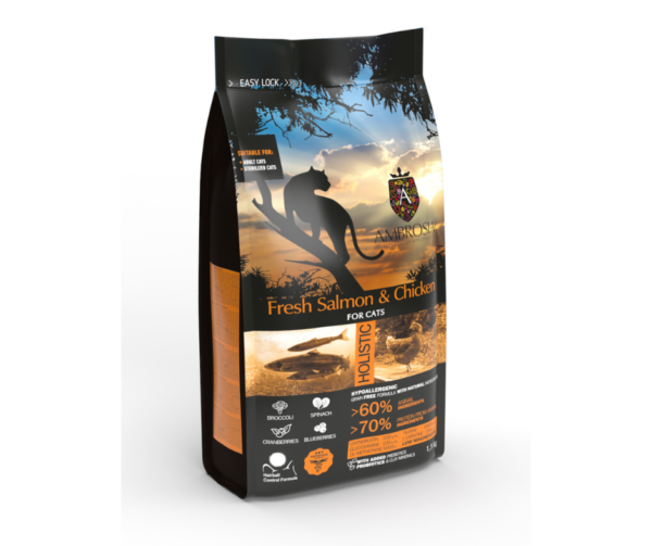 Ambrosia GF Adult Salmón fresco y Pollo 5kg