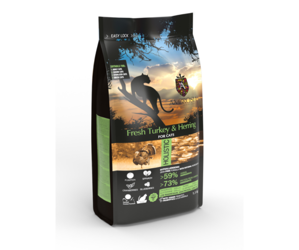 Ambrosia GF Sterilized Pavo fresco y Arenque 5kg