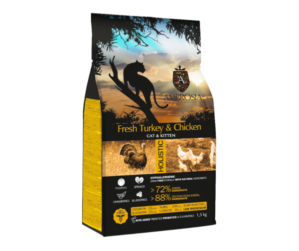 Ambrosia GF Kitten Pavo fresco y Pollo 1,5kg