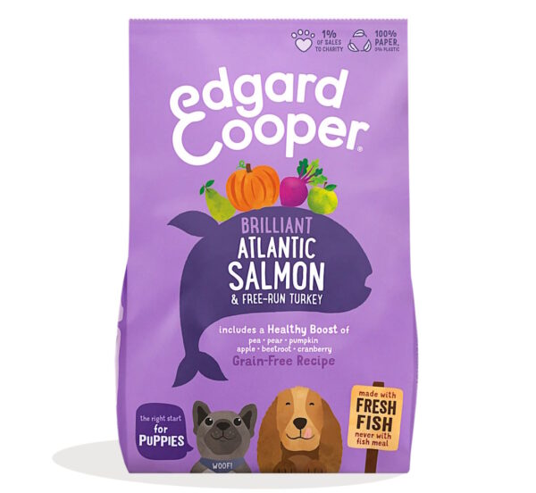 Edgard Cooper Puppy Salmón Fresco del Atlántico y Pavo de Corral 12kg