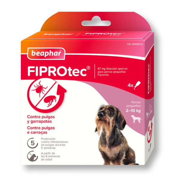 Pipetas perro fiprotec antiparasitarias