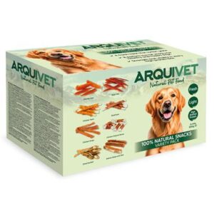 Arquivet Variety Pack - Snacks naturales para perros - 8 bolsas variadas de 100g